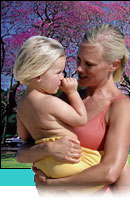 mother and child in a park in brisbane